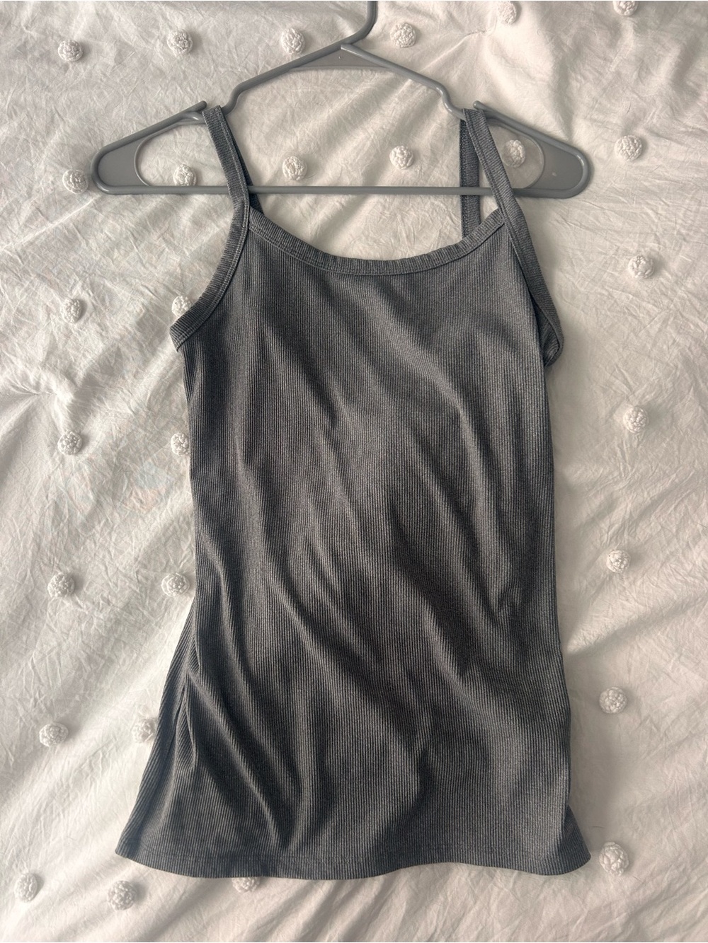 No Boundaries Women's Ribbed Tank Top - Charcoal
